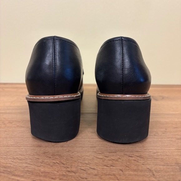 NATURALIZER Desi Lug Sole Loafer Black Women Size 8 Casual Workwear Everyday - Picture 10 of 12